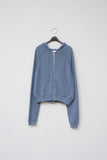 (W) Moon Pigment Waffled Zip Hoodie