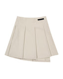 SNAP WRAP SOLID PLEATS SKIRT