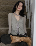 May Frill Thin Cardigan