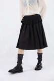 Sheer double pleated skirt