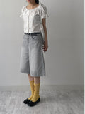 [Short sleeve ver.] Beans Off-Shoulder Crop Blouse