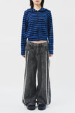 (W) Moor Striped Hooded Jacket