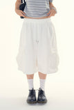 Easy sweat cargo bermuda pants