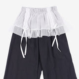 Lunine shirring layered pants