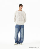 BACK LOGO WASHED DENIM PANT