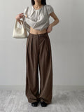 Plain layered short sleeve blouse