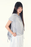 Log stripe hoodie tee