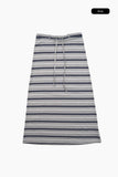 Pretzel stripe long skirt