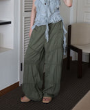 Piping Wrinkle Banding Pants