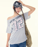 Checkerboard New York printing t-shirt