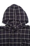 Civita wrinkle hooded check shirt