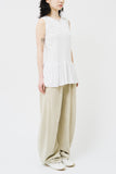 (W) June Shirring Sleeveless