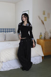 Off-pleated slacks pants