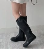 String round long rain boots