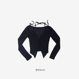 Aveline Neck String Cardigan