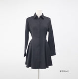 Mien Shirt Collar One Piece