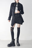 Tall Unbalanced Suede Skirt