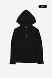 Dusk slim waffle hooded zip-up