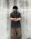 Flick Dart Denim Short Sleeve Shirt