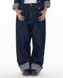 Non fade roll-up denim pants