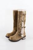 Fur lining soft long boots