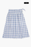Siena check long skirt
