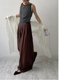 Dog Stripe Boat Neck Sleeveless