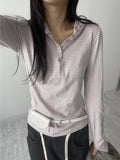 Warmer Stripe Hood Neck T-Shirt