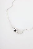 Long drop ball necklace