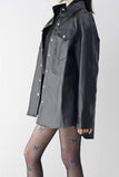 (Unisex) UP Overfit Leather Jacket