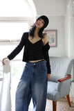 Floral lace sleeveless cardigan set