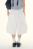Easy sweat cargo bermuda pants