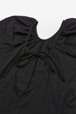Peahen shirring balloon blouse