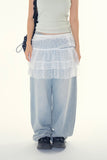 Ash house wide denim pants