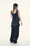 Ranova sheer check halter top