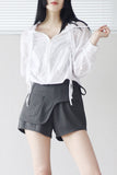 Ohi Layered Wrap Skirt Pants