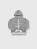 Pars Cropped Striped Zip Up