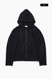 Morin cotton zip-up hoodie
