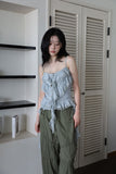 Wave ruffle chiffon sleeveless