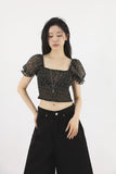 Moti Smoke Crop Blouse