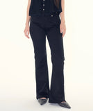 Cherry stone low-rise bootcut pants
