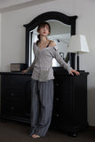 Oat Slim Deep U-Neck Knit
