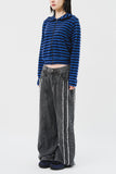 (W) Moor Striped Hooded Jacket