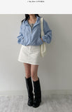 Stripe String Hood Jumper