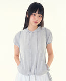 Log stripe hoodie tee