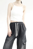 Lucky Back Slit Unbalanced Sleeveless
