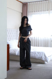 Off-Layer Shirring Halter Top