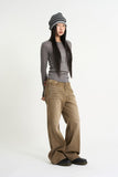 Bailey rib cotton wide pants