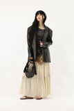 Classic overfit leather jacket