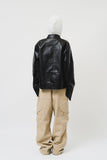 Incision Leather Jacket